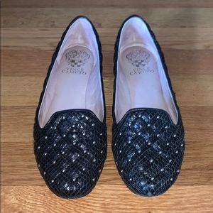 Vince Camuto Lilliana Quilted Studs Flat, Size 6.5